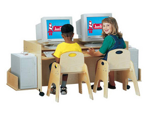 Jonti-Craft Thrifty KYDZ Computer Desk Double - Fast FREE FedEx Shipping!