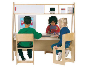 Jonti-Craft Twin Computer Desk Center