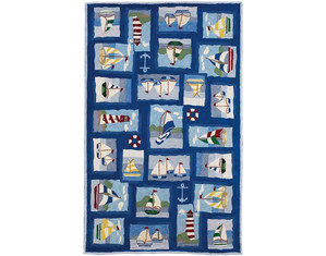 828 International Accents Boats Kids Rug