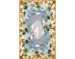 828 International Accents Day at the Beach Kids Rug - Fast FREE FedEx Shipping!
