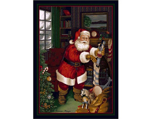 Milliken Seasonal Winter Santa's Visit Kris Kringle Kids Rug
