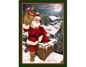 Milliken Seasonal Winter Up on the Housetop Emerald Kids Rug - Fast FREE FedEx Shipping!