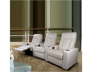 Union Square St Helena Four Seat Home Theater Set-White (600131-4)