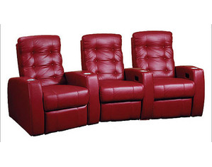 Bass Majestic Lounger Row of 3 Home Theater Seating Set