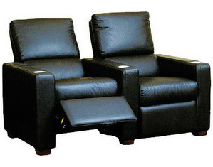Bass Penthouse Lounger Row of 2 Home Theater Seating Set
