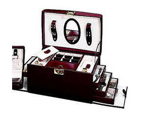 Budd Leather Company Unique Large Leather Jewelry Box