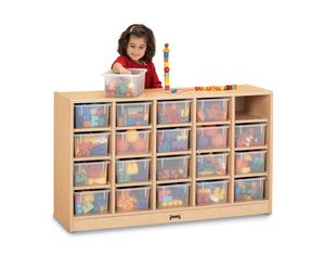 Jonti-Craft MapleWave 20-Tray Mobile Cubbie