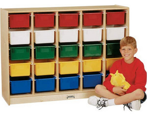 Jonti-Craft 25 E-Z Glide Tray Mobile Cubby