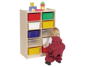 Steffy Wood 10 Tray Storage Unit Cubby - Fast FREE FedEx Shipping!