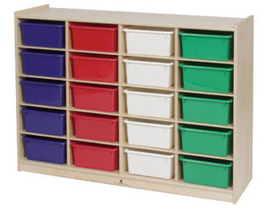 Steffy Wood 25 Tray Storage Unit Cubby - Fast FREE FedEx Shipping!
