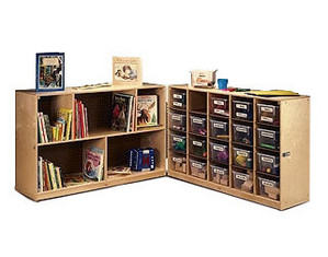 Whitney Bros Clear Tote Tray Fold and Roll Cubby