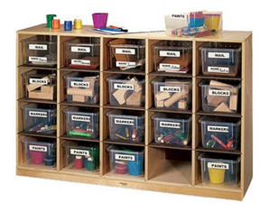 Whitney Bros Clear Tote Tray Single Storage Cubby - Fast FREE FedEx Shipping!