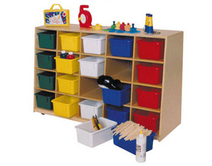 Wood Designs 20 Tray Storage Cubby - Fast FREE FedEx Shipping!