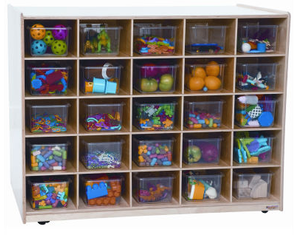 Wood Designs 25 Tray Mobile Shelves Island Cubby