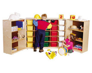 Wood Designs 25 Tray Tri Folding Storage Cubby - Fast FREE FedEx Shipping!