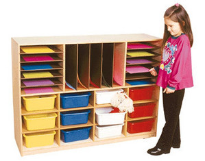 Wood Designs Multi Sectioned Handy Storage Centre Cubby - Fast FREE FedEx Shipping!