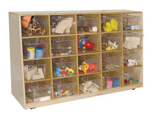 Wood Designs Tip Me Not 20 Tray Storage Cubby - FREE Inside Delivery!