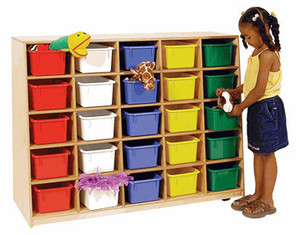 Wood Designs Tip Me Not 25 Tray Storage Cubby - Fast FREE FedEx Shipping!