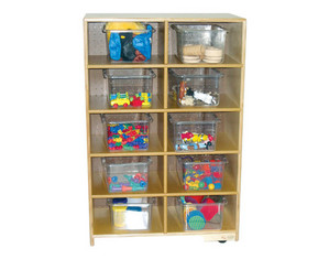 Wood Designs Vertical 10 Tray Storage Cubby - Fast FREE FedEx Shipping!