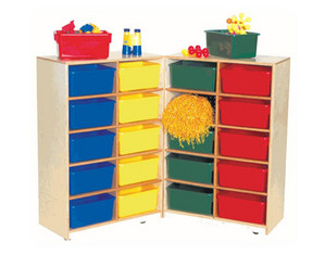Wood Designs Vertical 20 Tray Folding Storage Cubby - Fast FREE FedEx Shipping!