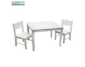 Guidecraft Classic White Table & Chairs Set