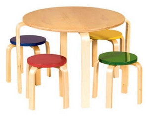 Guidecraft Color Nordic Kids Table And Chair Set