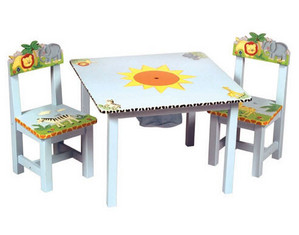Guidecraft Safari Kids Table And Chair Set - Fast FREE FedEx Shipping!