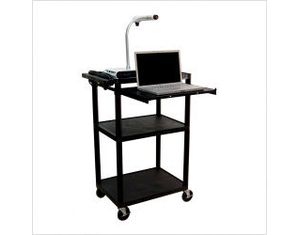 Luxor 18 In  X 24 In W X 41 In H LP Cart Fr. Pullout Tray