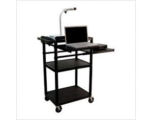 Luxor 18 In  X 24 In W X 41 In H LP Cart Fr. and Side Pullout Tray