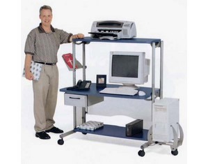 Anthro 48 inch Standard Unit Package with Top and Base Shelf Computer Cart - Fast FREE FedEx Shipping!