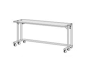Anthro 60 inch Adjustable Unit Package with CPU Rack Computer Cart