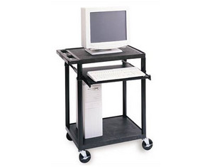 Luxor 33 inch Endura Computer Station with Roll Out Shelf - Fast FREE FedEx Shipping!
