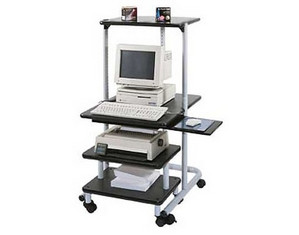 Luxor 36 inch Computer Center with 2 Shelves - Fast FREE FedEx Shipping!