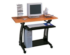 Luxor Extra Wood and Steel Computer Cart - Fast FREE FedEx Shipping!