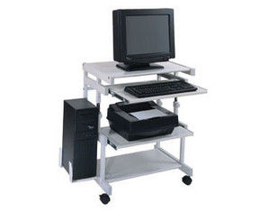 Luxor Steel Adjustable Computer Workstation - Fast FREE FedEx Shipping!