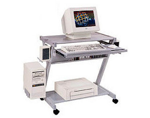 Luxor Steel Computer Workstation - Fast FREE FedEx Shipping!