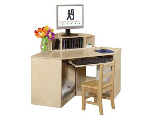 Steffy Wood Corner Computer Table