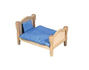 Guidecraft Doll Bed - Natural Doll House Accessory