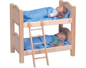 Guidecraft Doll Bunk Bed - Natural Doll House Accessory