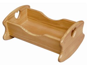 Guidecraft Doll Cradle - Natural Doll House Accessory