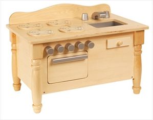 Guidecraft Doll Play Kitchen - Natural Doll House Accessory