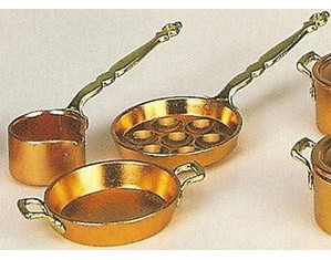 Bodo Hennig 3 Piece Copper Pan Set - Fast FREE FedEx Shipping!
