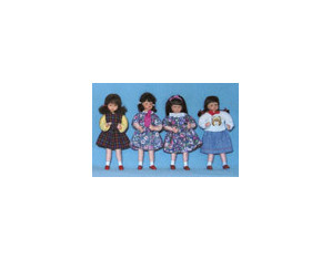 Caco Dark Haired Girl in Plaid - Fast FREE FedEx Shipping!
