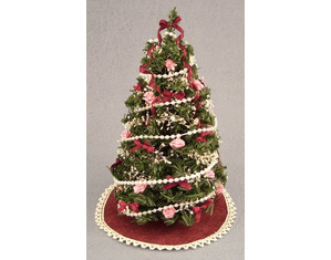 Caco Decorated Tree: Pink and Burgundy