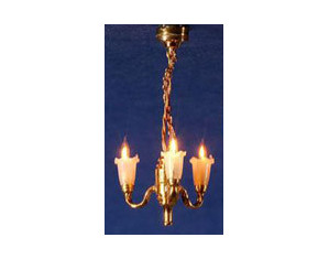 Cir-Kit Concepts 3 Up-Arm Frosted Tulip Shade Chandelier