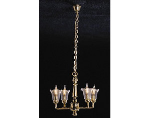 Cir-Kit Concepts 4 Up-Arm Clear Tulip Shade Chandelier - Fast FREE FedEx Shipping!