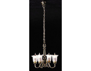 Cir-Kit Concepts 4 Up-Arm Frosted Tulip Shade Chandelier - Fast FREE FedEx Shipping!