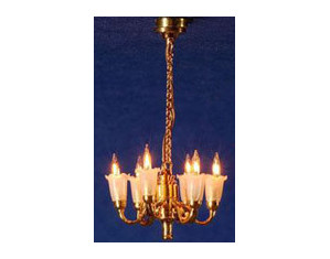 Cir-Kit Concepts 6-Arm Frosted Tulip Shade Chandelier - Fast FREE FedEx Shipping!