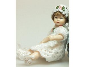 Heidi Ott XB505 Toddler White Crochet Dress - Fast FREE FedEx Shipping!