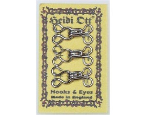 Heidi Ott XZ720 Silver Hooks and Eyes - Fast FREE FedEx Shipping!